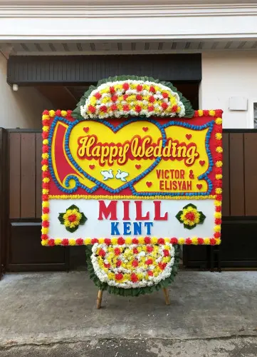 Papan Bunga Pernikahan madurejo